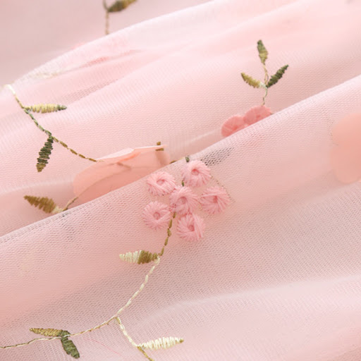 Title 1, Childrens Embroidered Floral Lace Mesh Dress, ...