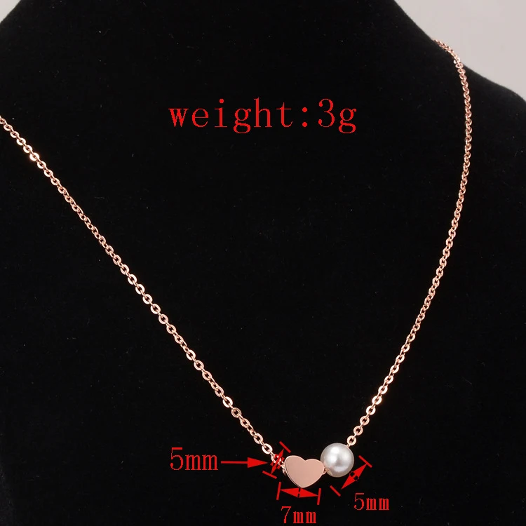 Petit Collier Chaîne Clavicule Perle d'Amour Ras du Cou Élégance Discrète Bijou Femme Idée Cadeau Original Simple et Tendance