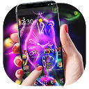 ダウンロード Neon Purple Clock Monster Theme をインストールする 最新 APK ダウンローダ