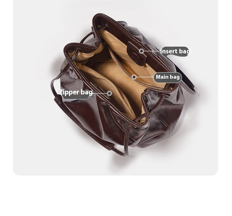 Title 14, Nieuwe Dames Bucket Bag met Trekkoord, Schouder...