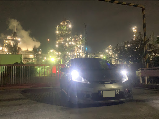 フィット Ge8のドライブ 夜景と愛車 四日市コンビナート 四日市工場夜景 撮影スポットに関するカスタム メンテナンスの投稿画像 車 のカスタム情報はcartune