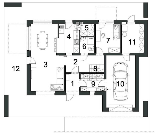 Stylowy D47 - Rzut parteru