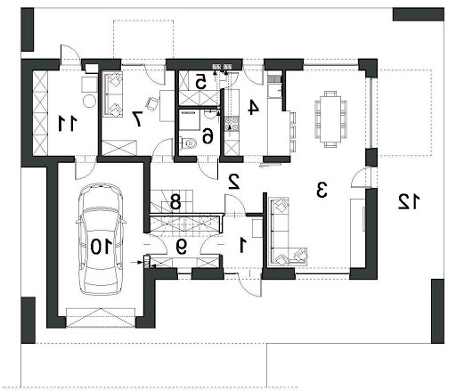 Stylowy D47 - Rzut parteru