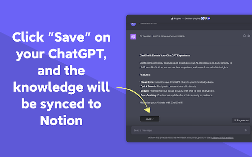 ChatShelf - Save ChatGPT to Notion