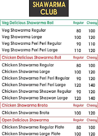 Shawarma Club menu 1
