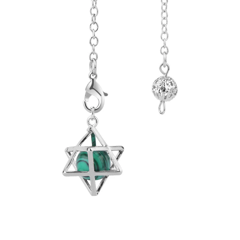 Title 5, Hollow Metal Merkaba Pendulum with Six-Pointed ...