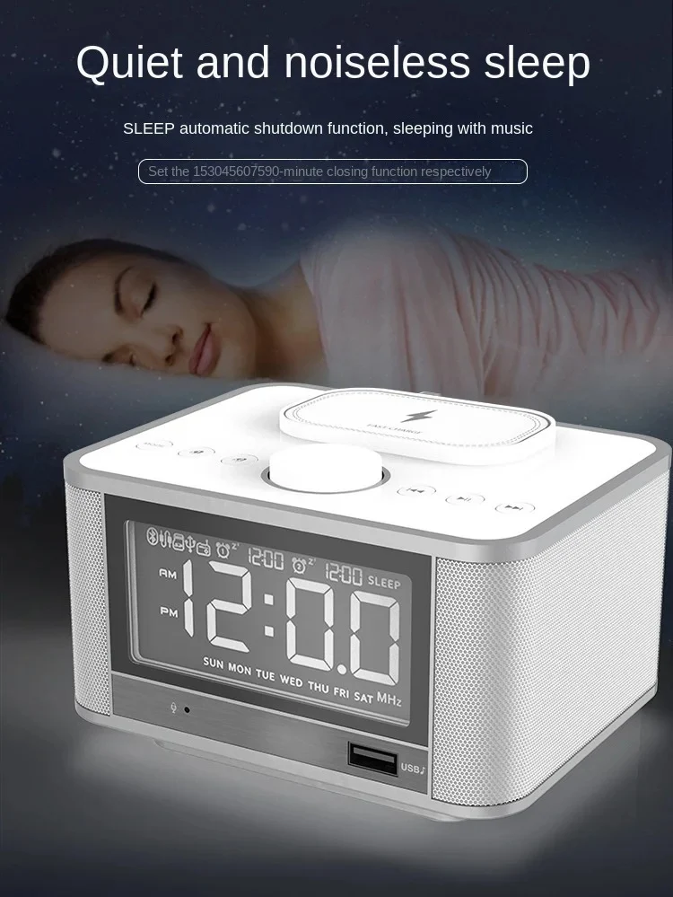 Title 6, Bluetooth Speaker Wireless Phone Charger Alarm ...
