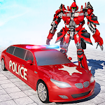 Cover Image of Скачать US Police Limo Car Robot Transform 1.0 APK