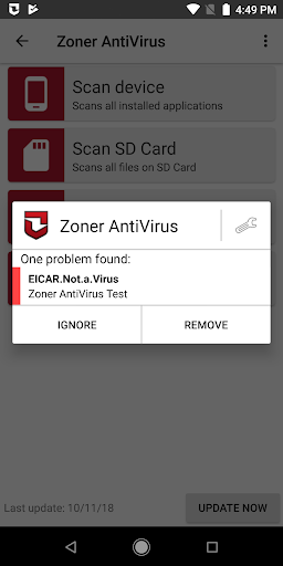 Screenshot Zoner AntiVirus