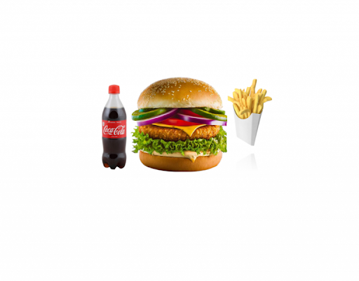 Veg Burger Combo( Veg Burger + French Fries + Coke 250 Ml)