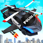 Cover Image of Download Flying Police Helicopter Car Transform Robot Games 14 APK