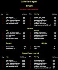 Zaikedar Biryani menu 1