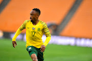 Lebogang Phiri during the 2019 Africa Cup of Nations qualification match between South Africa and Seychelles at FNB Stadium on October 13, 2018 in Johannesburg, South Africa. 