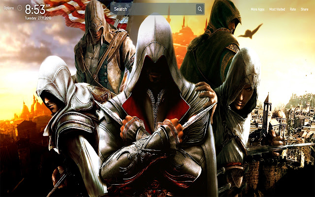 Assassin's Creed Wallpapers NewTab Theme