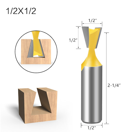 Title 12, Five-piece Dovetail Woodworking Cutter Set