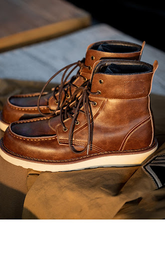 Title 7, Lapel Vintage Work Boots Mens Denim High-top, ...