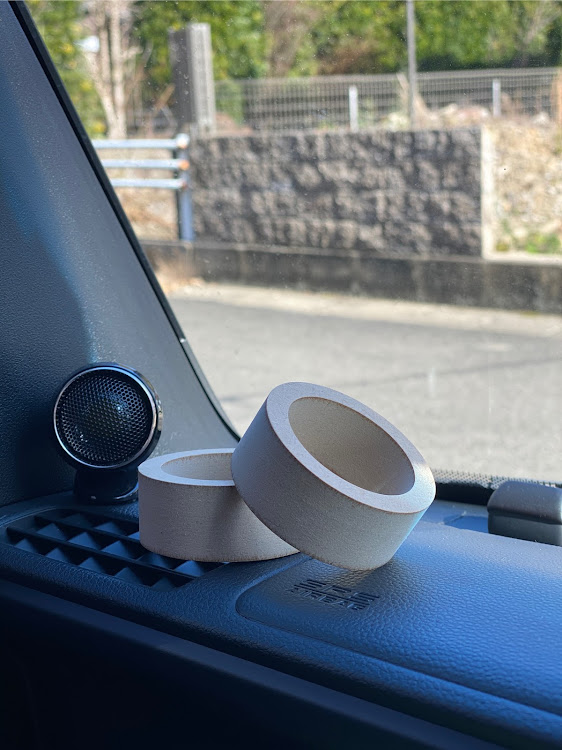 N-VANのツィーター埋め込み・ツイーター・ツィーター取付・DIY・アルパインに関するカスタム事例の投稿画像1枚目