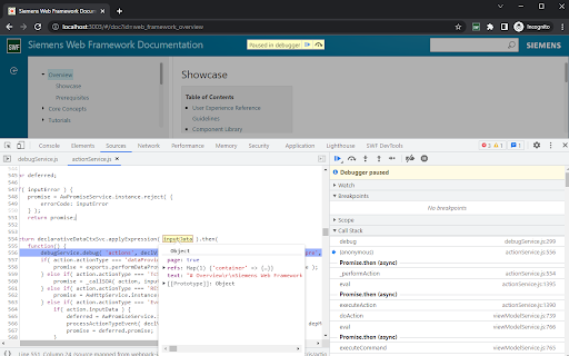 Siemens Web Framework DevTools