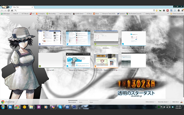 Shiina Mayuri Theme chrome extension