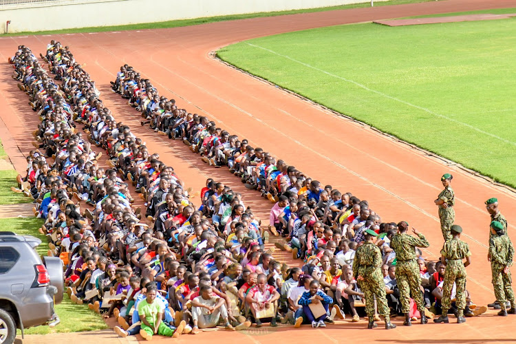 The youth who at the Nyayo stadium on February 9, 2024.