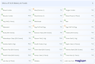 SLN Bakery & Foods menu 1