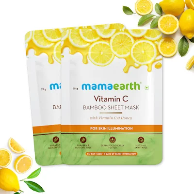 Mamaearth Vitamin C Bamboo Sheet Mask - 25 gm