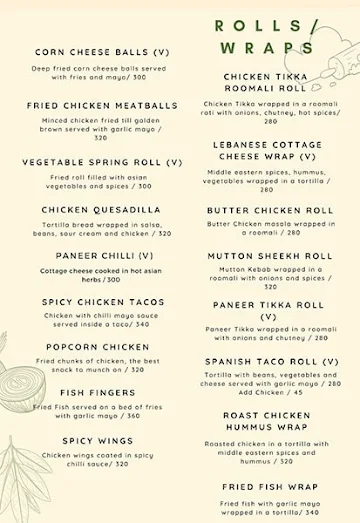 Rike- Terrace Bar & Grill menu 