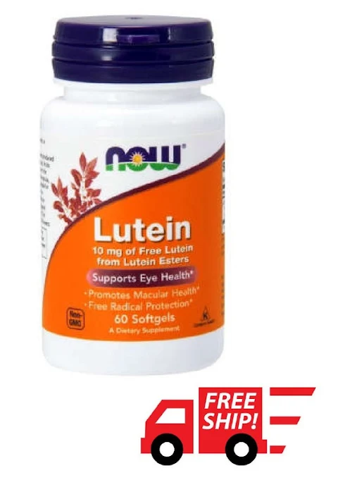 NOW, Lutein 10mg (Free Lutein from Lutein Esters from Marigold Flowers) | DINH DƯỠNG KHOẺ CHO MẮT (60 Viên) Nowfoods