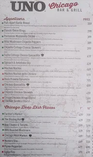 Uno Pizzeria & Grill menu 1