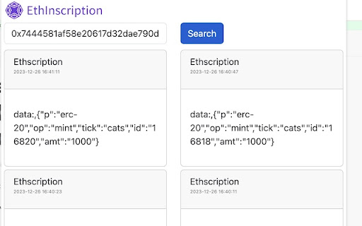 Ethereum Inscription