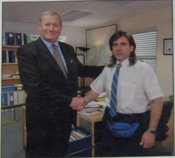 Young Michael Scott Shaking Ed Truck's Hand | Know Your Meme