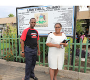 KwaZulu-Natal health MEC Sibongiseni Dhlomo and Nomusa Nkehli outside Limit Hill Clinic in Ladysmith, KwaZulu-Natal.