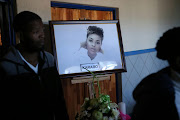 People arrive at the memorial service of Karabo Mokoena in Diepkloof, Soweto. picture: Alaister Russell/The Times