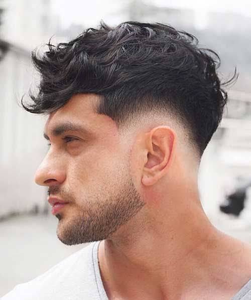 Handsome Drop Fade Cut with Textured Bangs