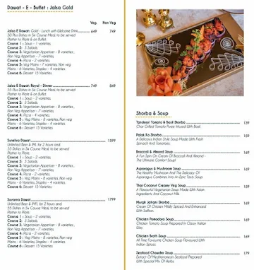Jalsa Gold menu 