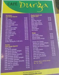 Cafe Durga menu 1