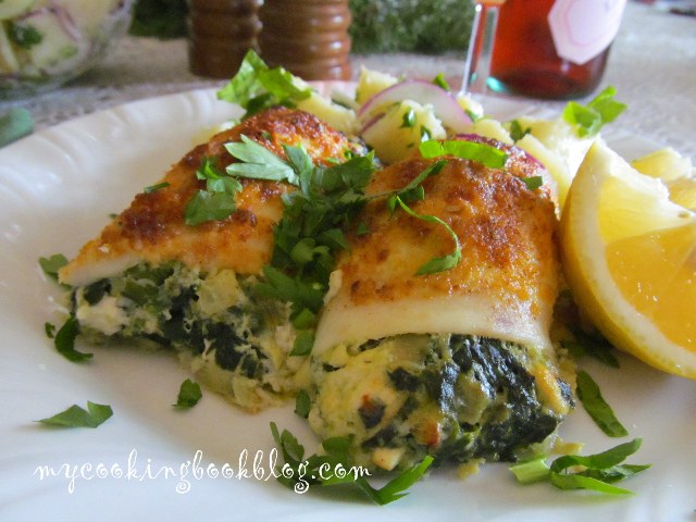 Филе от морски език (Fillet of Sole) пълнено със спанак и сирене Фета