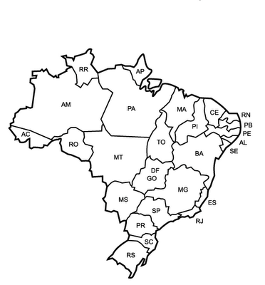 Mapas do Brasil para Imprimir e Colorir - Mundinho da Criança ...