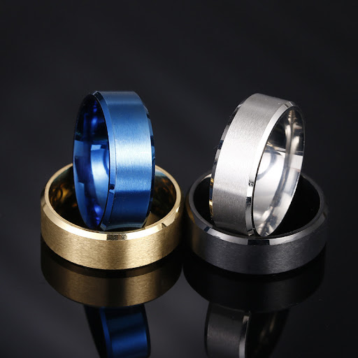 Title 3, 8MM Matte Stainless Steel Mens Ring, a durable...