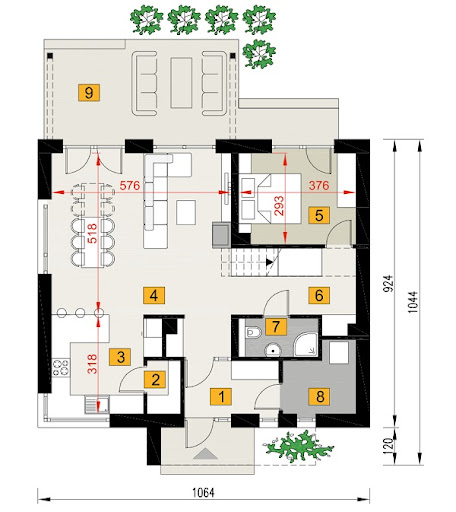 Dla rodziny pa - A115/1 - Rzut parteru