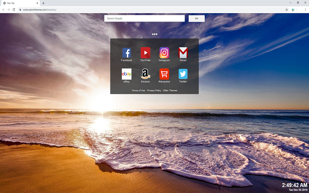 Beaches Background Tab Theme Preview image 2