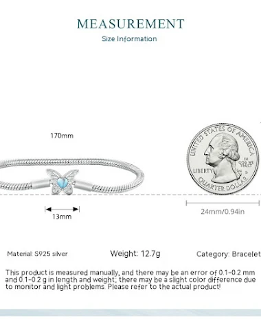 Bracelet délicat en argent lune pap - 1