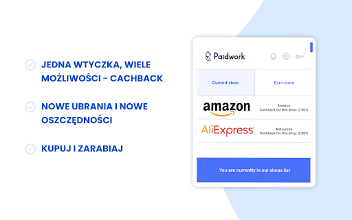 Cashback service Paidwork