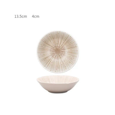 Prato Redondo Retrô Estilo Japonês para Casa Sirva suas refeições com elegância Design clássico Perfeito para uso diário Durável e atraente