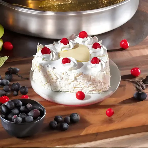 Heart Shaped White Forest Cake