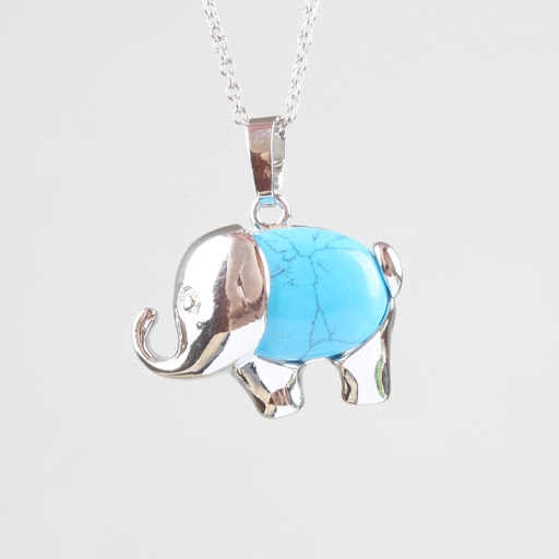 Title 4, Animal Elephant Pendant featuring Quartz, Tiger...