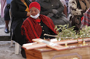 Mavis Gabada at the funeral of her granddaughter, Sibongiseni, on June 17 2020.