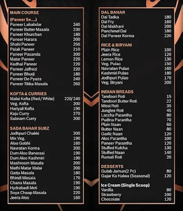 Desi Addicts menu 