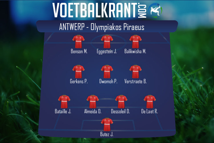 Opstelling Antwerp | Antwerp - Olympiakos Piraeus (09/12/2021)