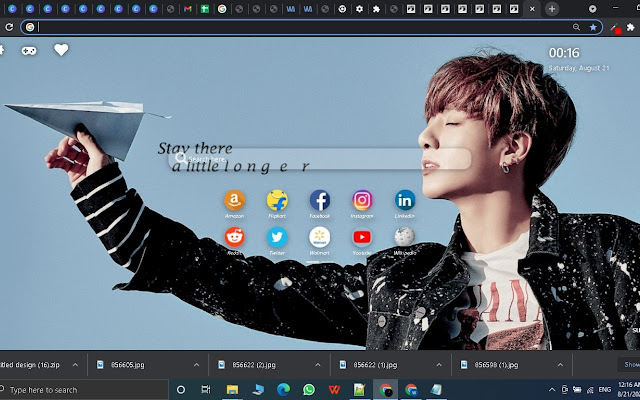 BTS JungKook Kpop Wallpaper New Tab Theme